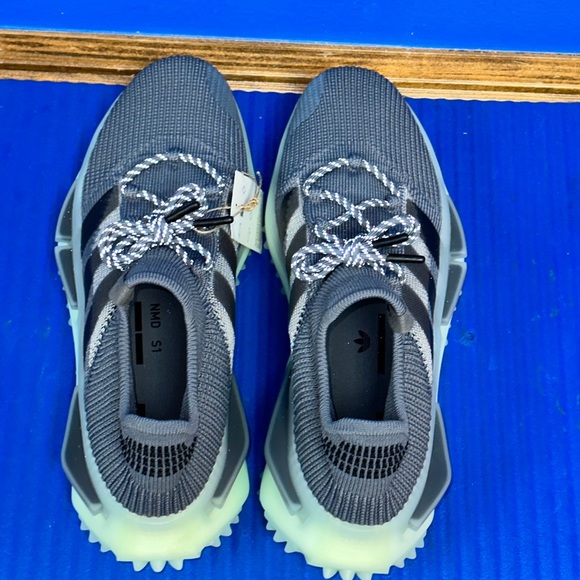 NEW Adidas NMD 2022  S1 Boost Grey/Green Glow Ice Mint (GZ9233) Men’s Size 9.5